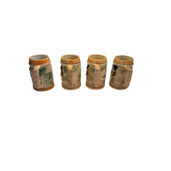 HEIDELBERG SCHLOSS VINTAGE BAVARIAN STYLE BEER MUG - SET OF 4